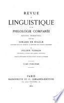 Revue de linguistique et de philologie comparée