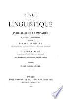 Revue de linguistique et de philologie comparée