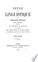 Revue de linguistique et de philologie comparée