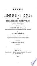 Revue de linguistique et de philologie comparée