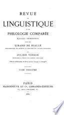 Revue de linguistique et de philologie comparée