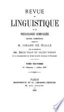 Revue de linguistique et de philologie comparée