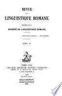 Revue de linguistique romane