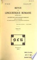 Revue de linguistique romane