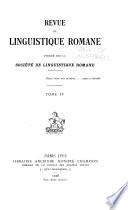 Revue de linguistique romane