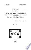 Revue de linguistique romane