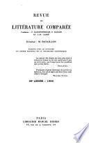 Revue de littérature comparée