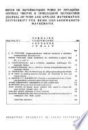 Revue de mathématiques pures et appliquées