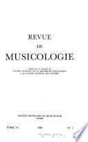 Revue de musicologie