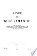 Revue de musicologie
