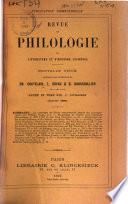 Revue de philologie, de littérature et d'histoire anciennes ...