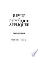 Revue de physique appliquée