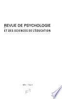 Revue de psychologie et des sciences de l'education