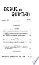 Revue de Qumrân