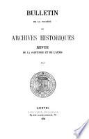 Revue de Saintonge & d'Aunis