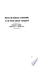 Revue de science criminelle et de droit pénal comparé
