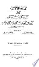 Revue de science financière