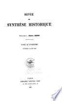 Revue de synthèse historique