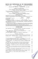 Revue de théologie et de philosophie