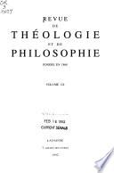 Revue de théologie et de philosophie