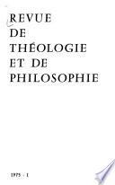 Revue de Théologie Et de Philosophie