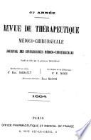 Revue de thérapeutique médico-chirurgicale