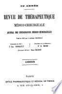 Revue de thérapeutique médico-chirurgicale