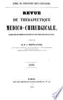 Revue de thérapeutique medico-chirurgicale
