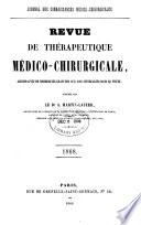 Revue de thérapeutique médico-chirurgicale