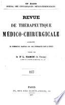 Revue de thérapeutique médico-chirurgicale