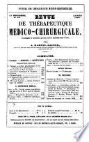Revue de thérapeutique medico-chirurgicale