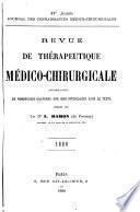 Revue de thérapeutique médico-chirurgicale