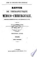 Revue de thérapeutique médico-chirurgicale