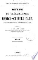 Revue de thérapeutique médico-chirurgicale