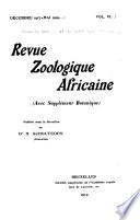 Revue de zoologie africaine