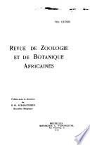 Revue de zoologie et de botanique africaines