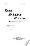 Revue de zoologie et de botanique africaines