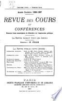 Revue des cours et conférences
