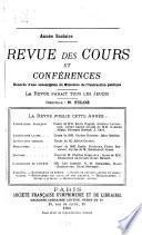 Revue des cours et conférences