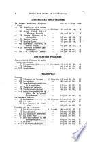 Revue des cours et conférences