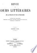 Revue des cours littéraires de la France et de l'étranger