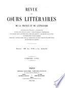 Revue des cours littéraires de la France et de l'étranger