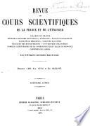 Revue des cours scientifiques de la France et de l'étranger
