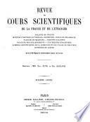 Revue des cours scientifiques de la France et de l'étranger