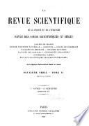Revue des cours scientifiques de la France et de l'étranger