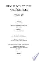 Revue des études arméniennes