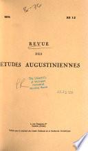 Revue des études augustiniennes