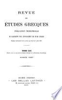 Revue des études grecques