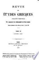 Revue des études grecques