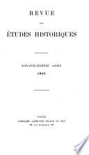 Revue des études historiques